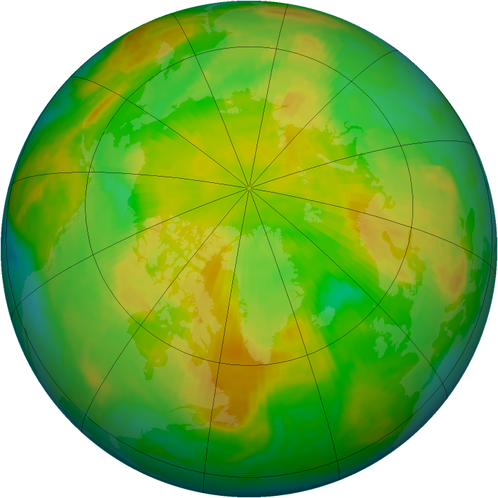 Arctic ozone map for 29 May 1997